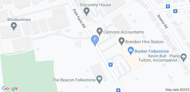 Map to Folkestone Jiu Jitsu Team